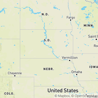 South Dakota map